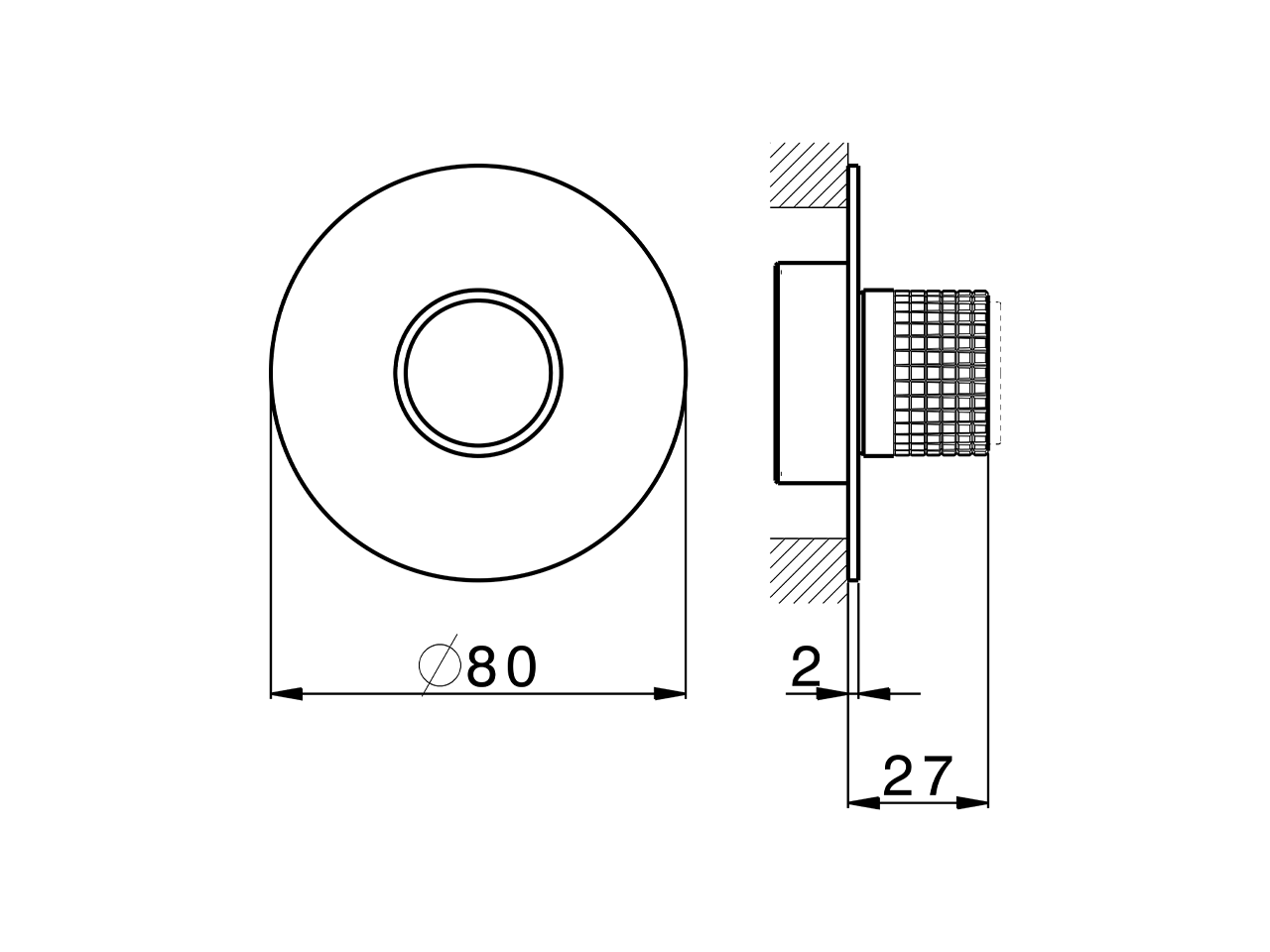 Parte esterna per singolo Push&Shower PUSH&SHOWER_PS1G6120 - v1