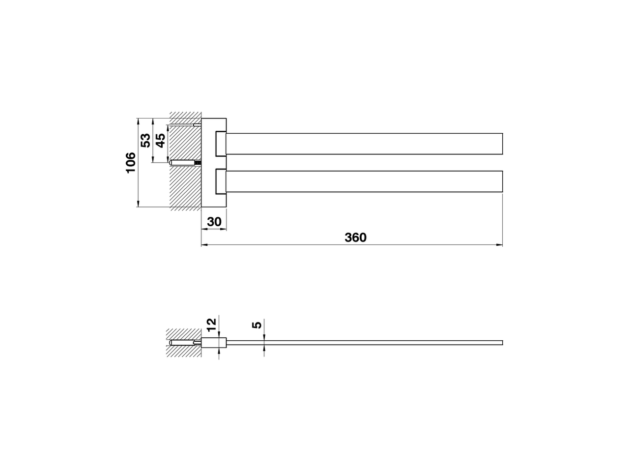 Porta salviette doppio ACCESSORI BAGNO_QU090210 - v1