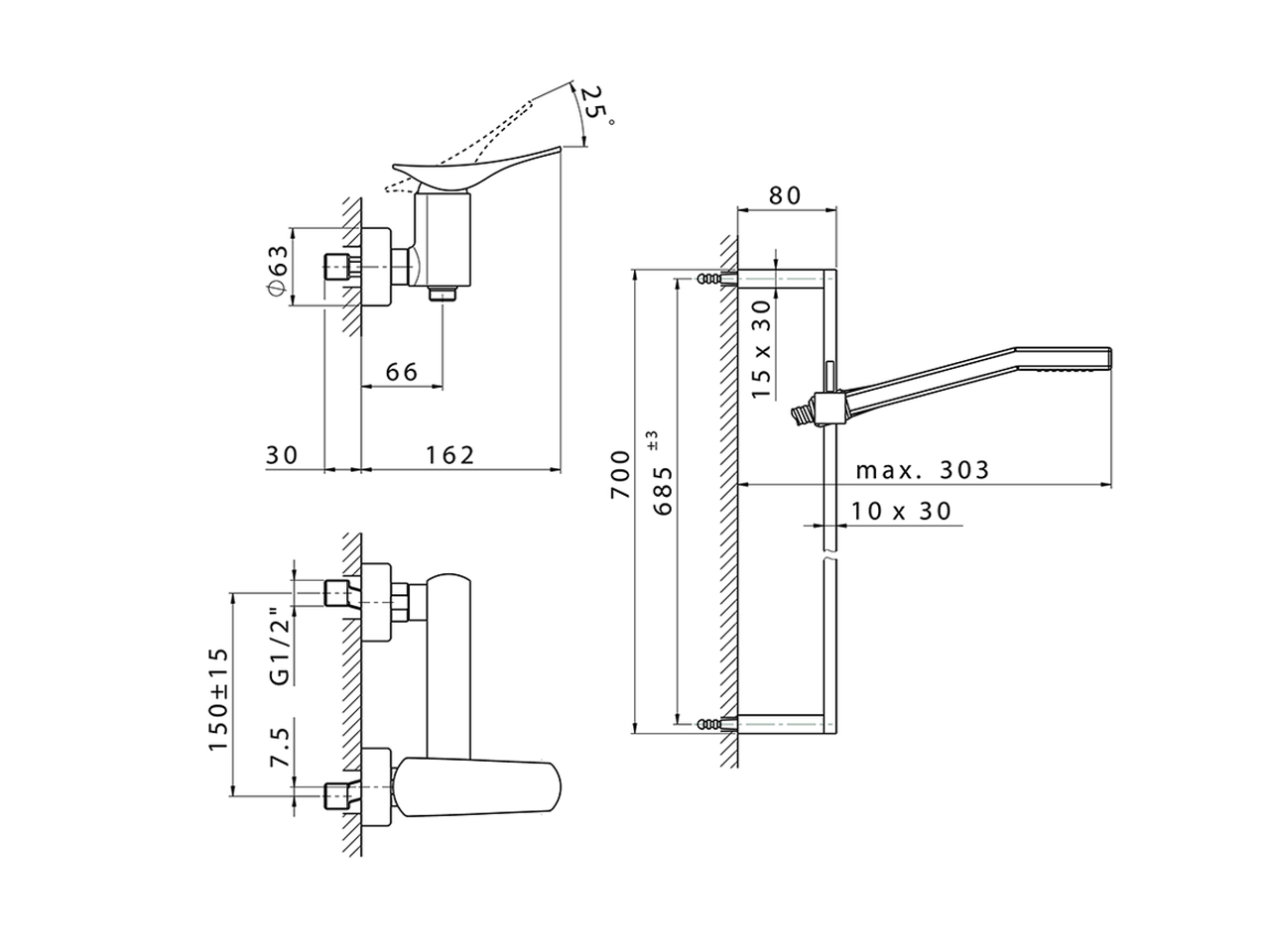 Miscelatore monocomando doccia completo ROADSTER ACCENT_RA000460 - v1
