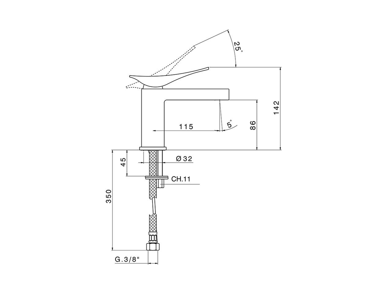 Miscelatore monocomando lavabo ROADSTER ACCENT_RA000540 - v1