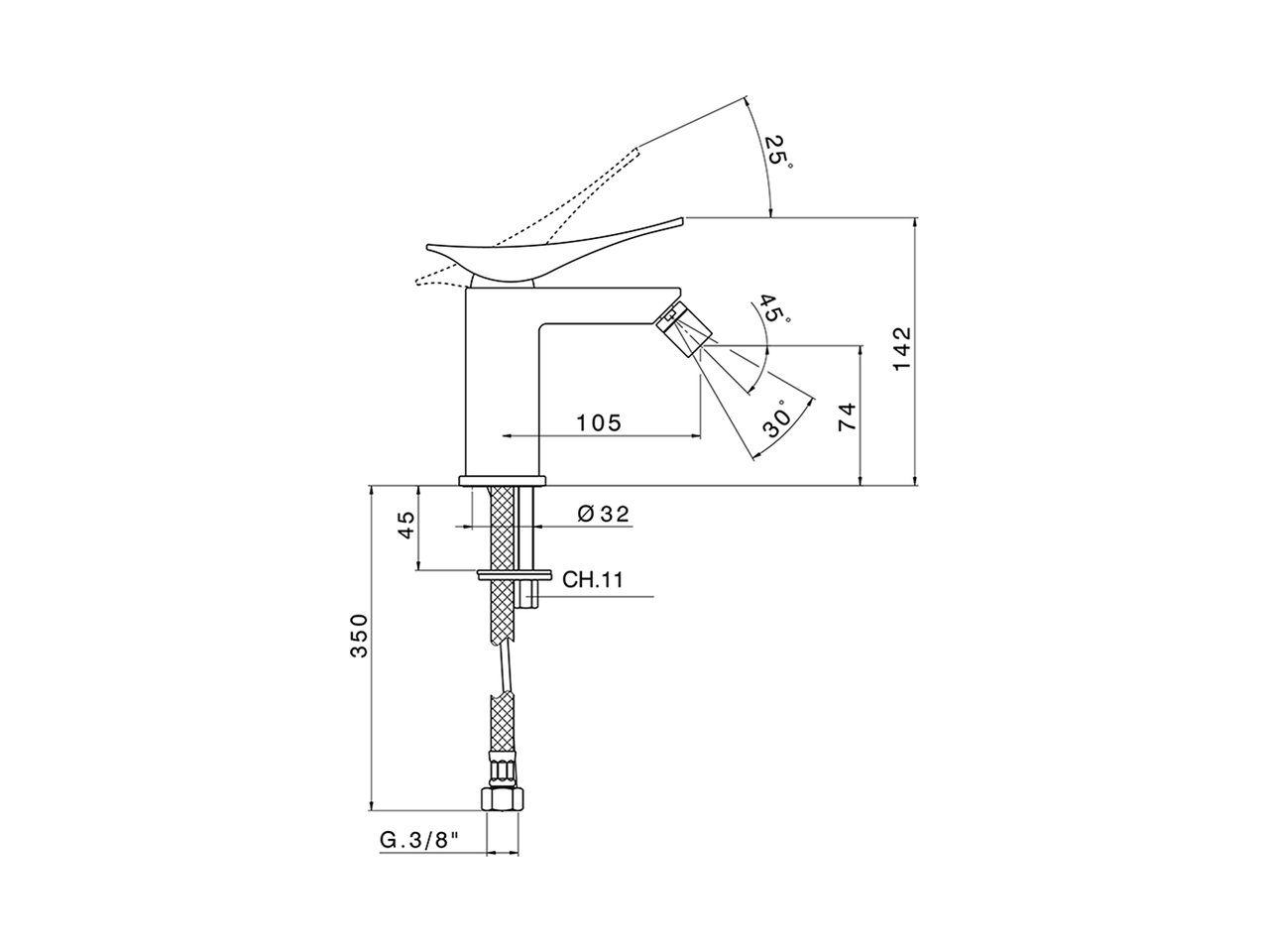 Miscelatore monocomando bidet ROADSTER ACCENT_RA000560 - v1