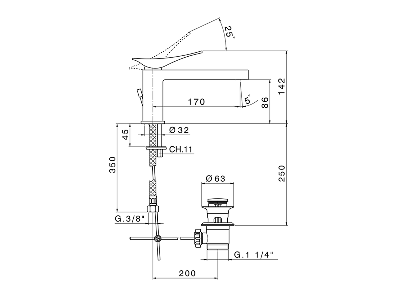 Miscelatore monocomando lavabo ROADSTER ACCENT_RA001510 - v1