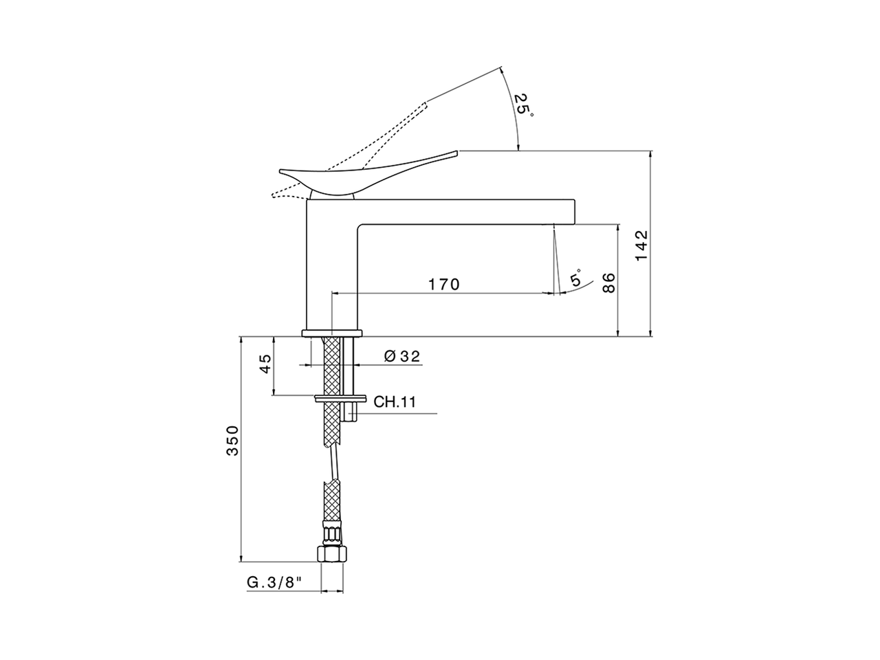 Miscelatore monocomando lavabo ROADSTER ACCENT_RA001540 - v1