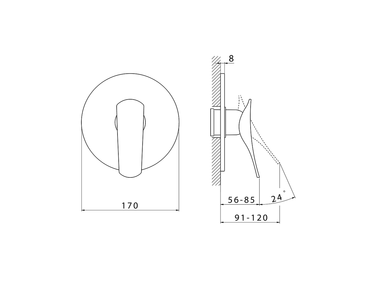 Parte esterna monocomando doccia incasso ROADSTER ACCENT_RA003000 - v1