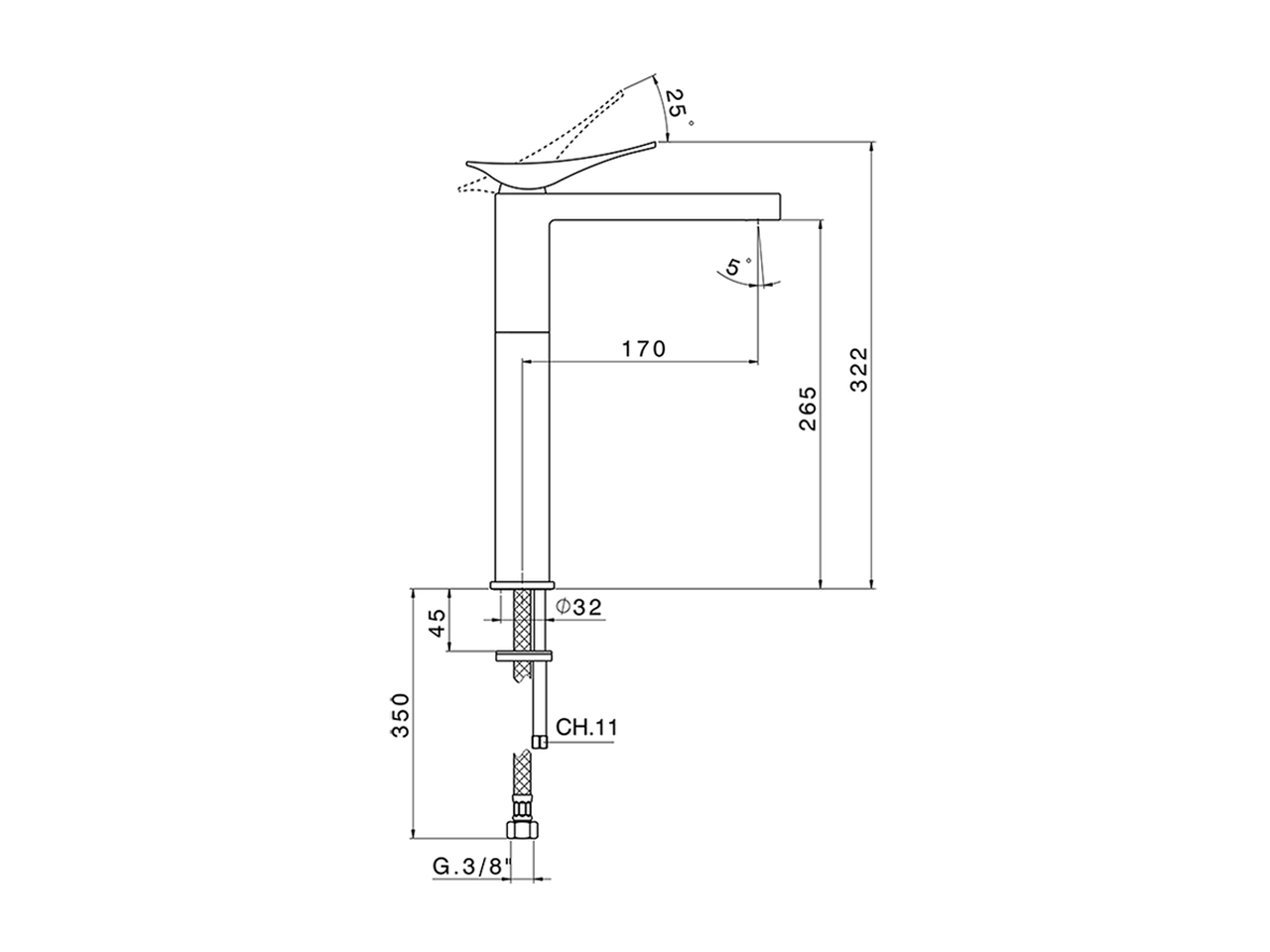 Miscelatore monocomando lavabo alto ROADSTER ACCENT_RA003540 - v1