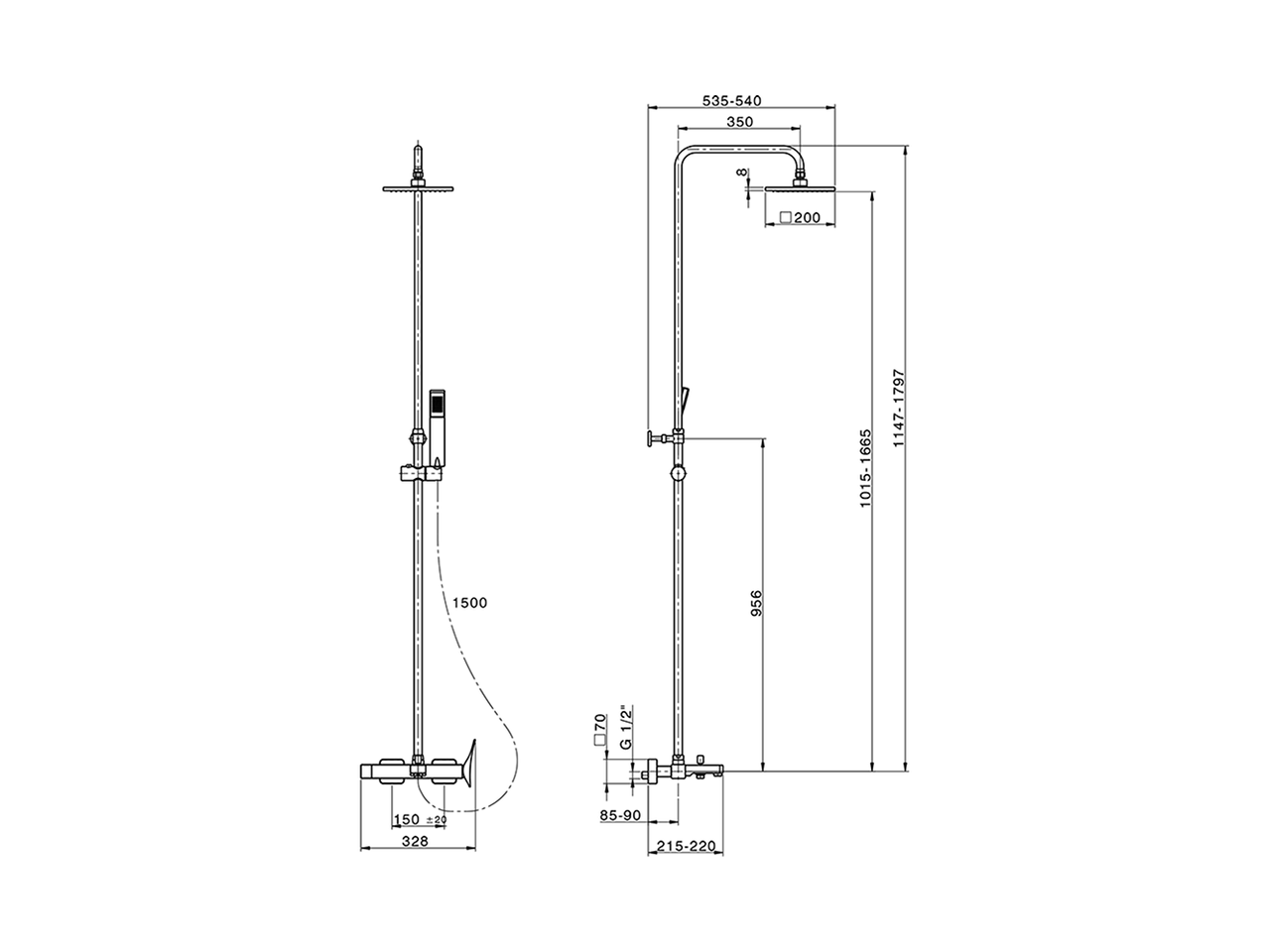 Colonna vasca monocomando 3 funzioni ROADSTER ACCENT_RA004120 - v1