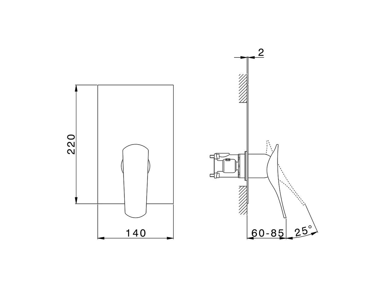 Completo Monocomando per One-Box ROADSTER ACCENT_RA0BM010 - v1