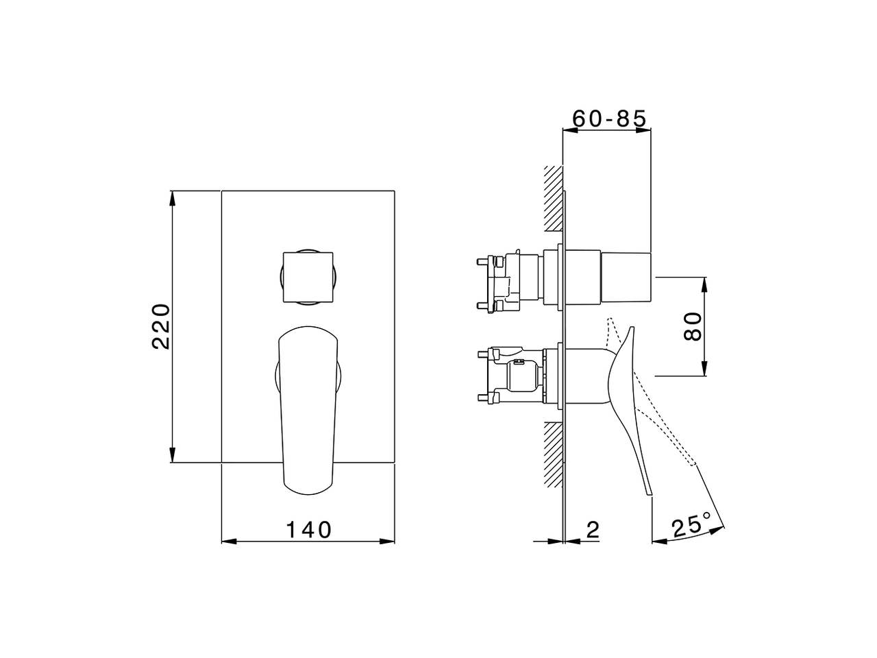 Completo Monocomando per One-Box ROADSTER ACCENT_RA0BM030 - v1