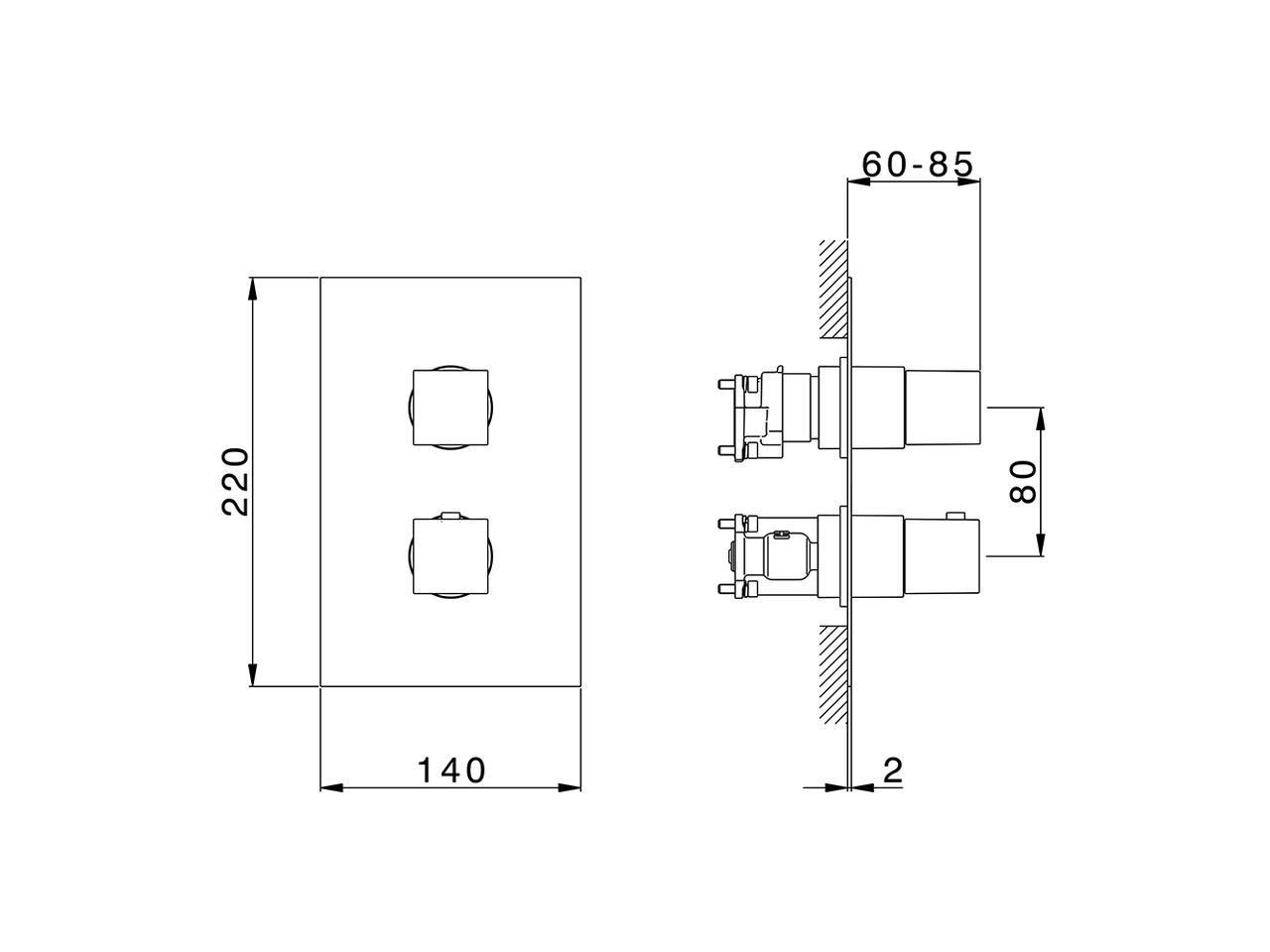 Completo Termostatico per One-Box ROADSTER ACCENT_RA0BT030 - v1
