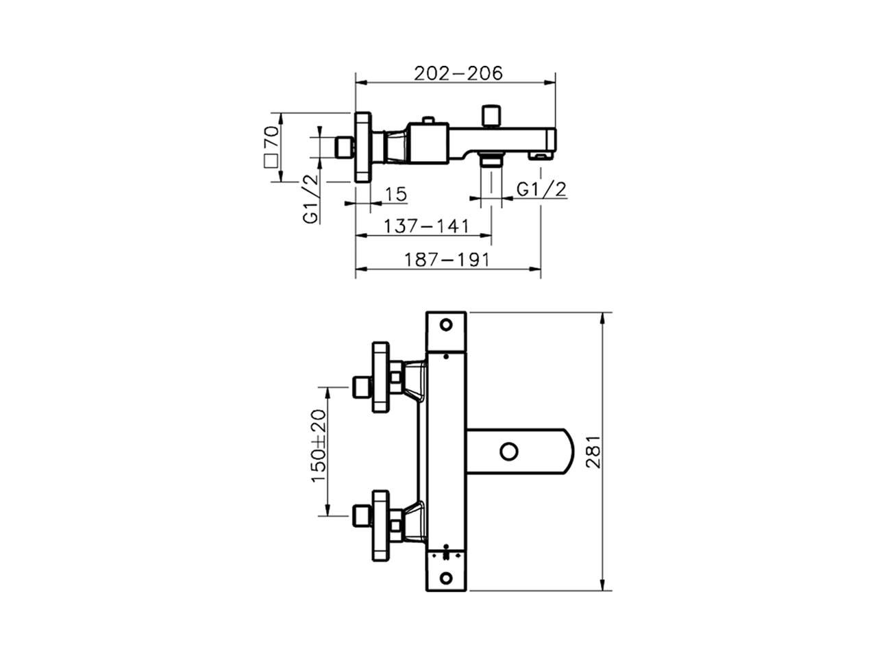 Miscelatore termostatico vasca ROADSTER ACCENT_RAT27010 - v1