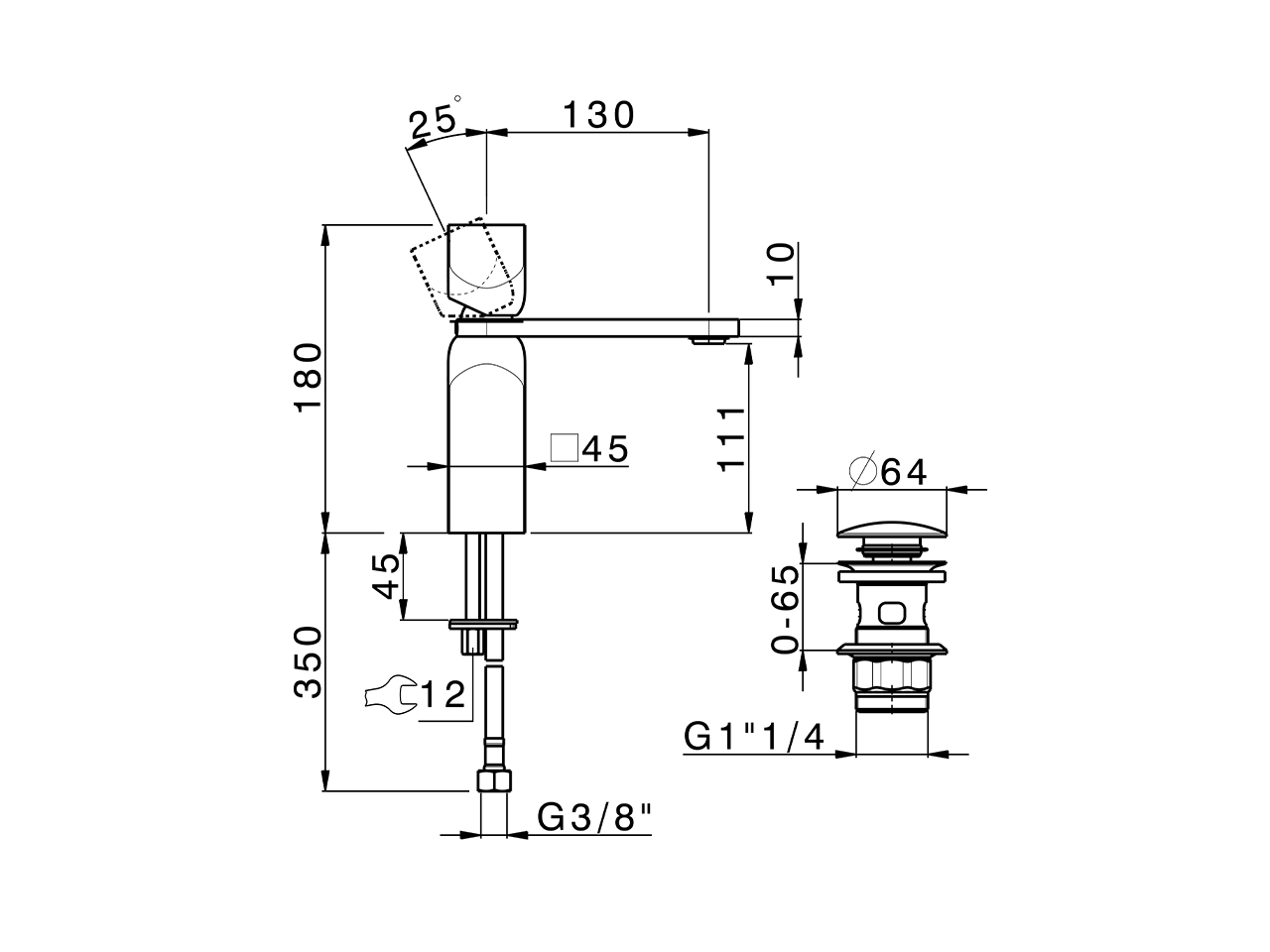Miscelatore monocomando lavabo large HI-RISE_RI000494 - v1