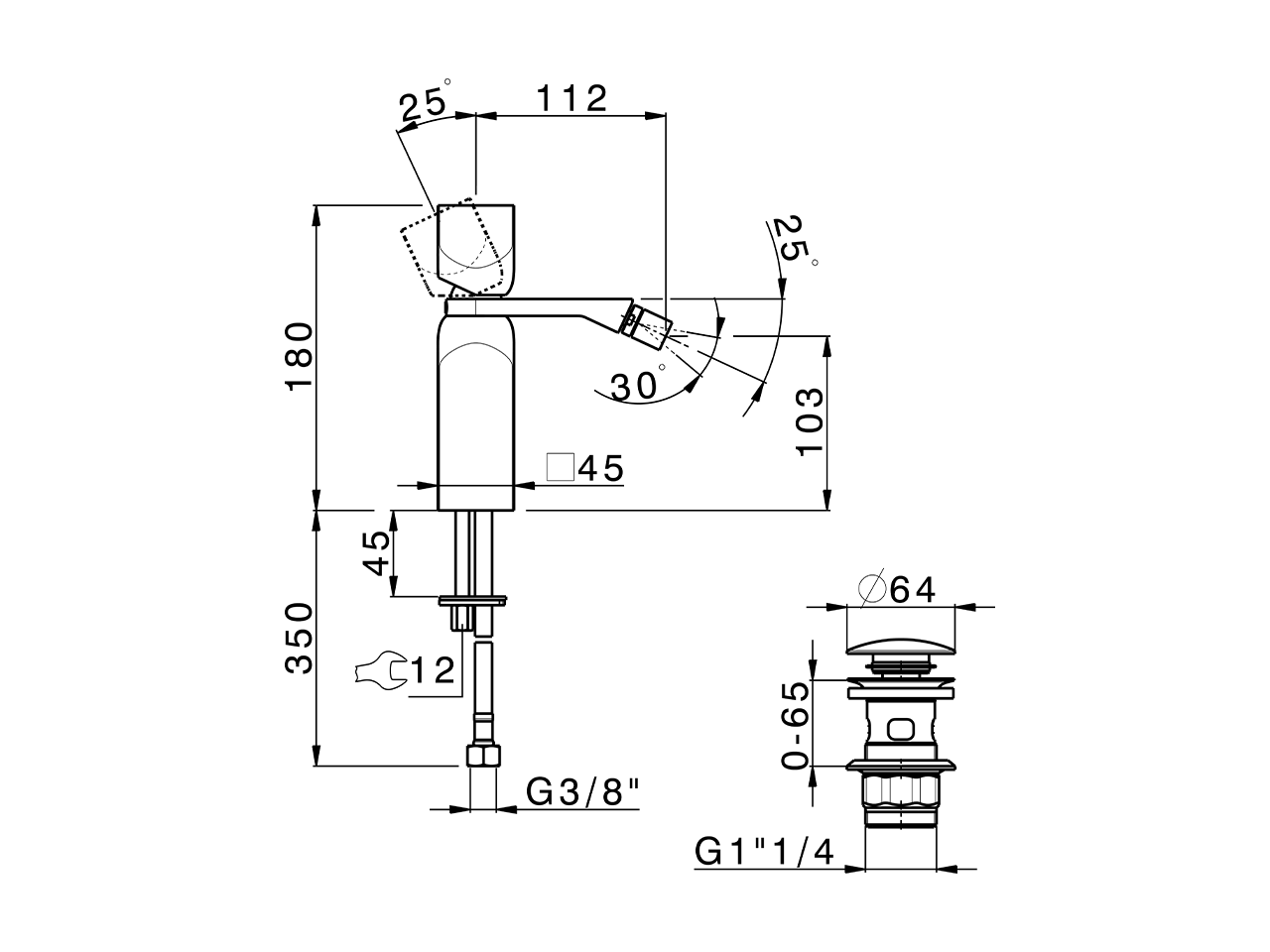 Miscelatore monocomando bidet HI-RISE_RI000554 - v1