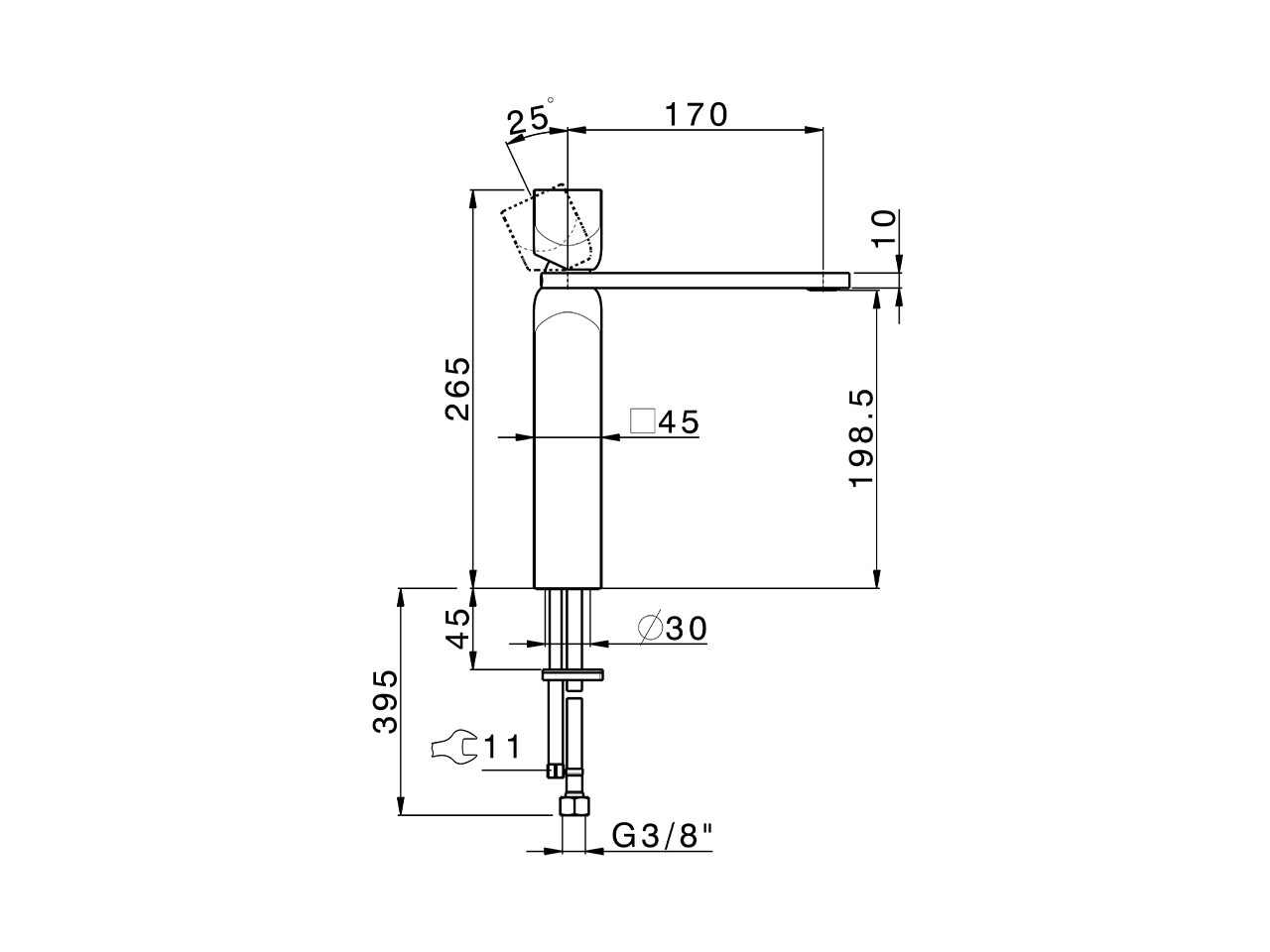 Miscelatore monocomando lavabo alto HI-RISE_RI003544 - v1