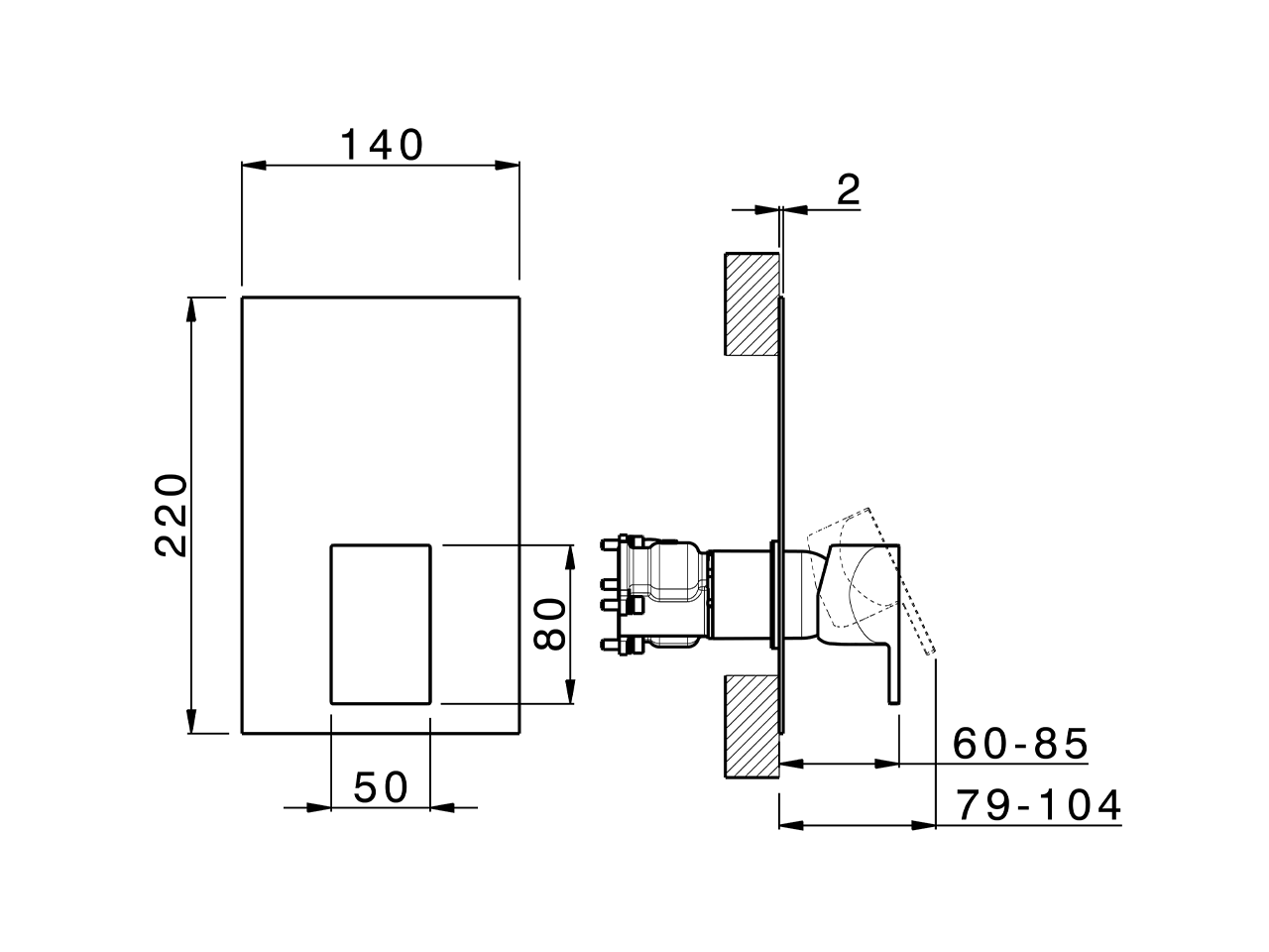Completo Monocomando per One-Box HI-RISE_RI0BM010 - v1