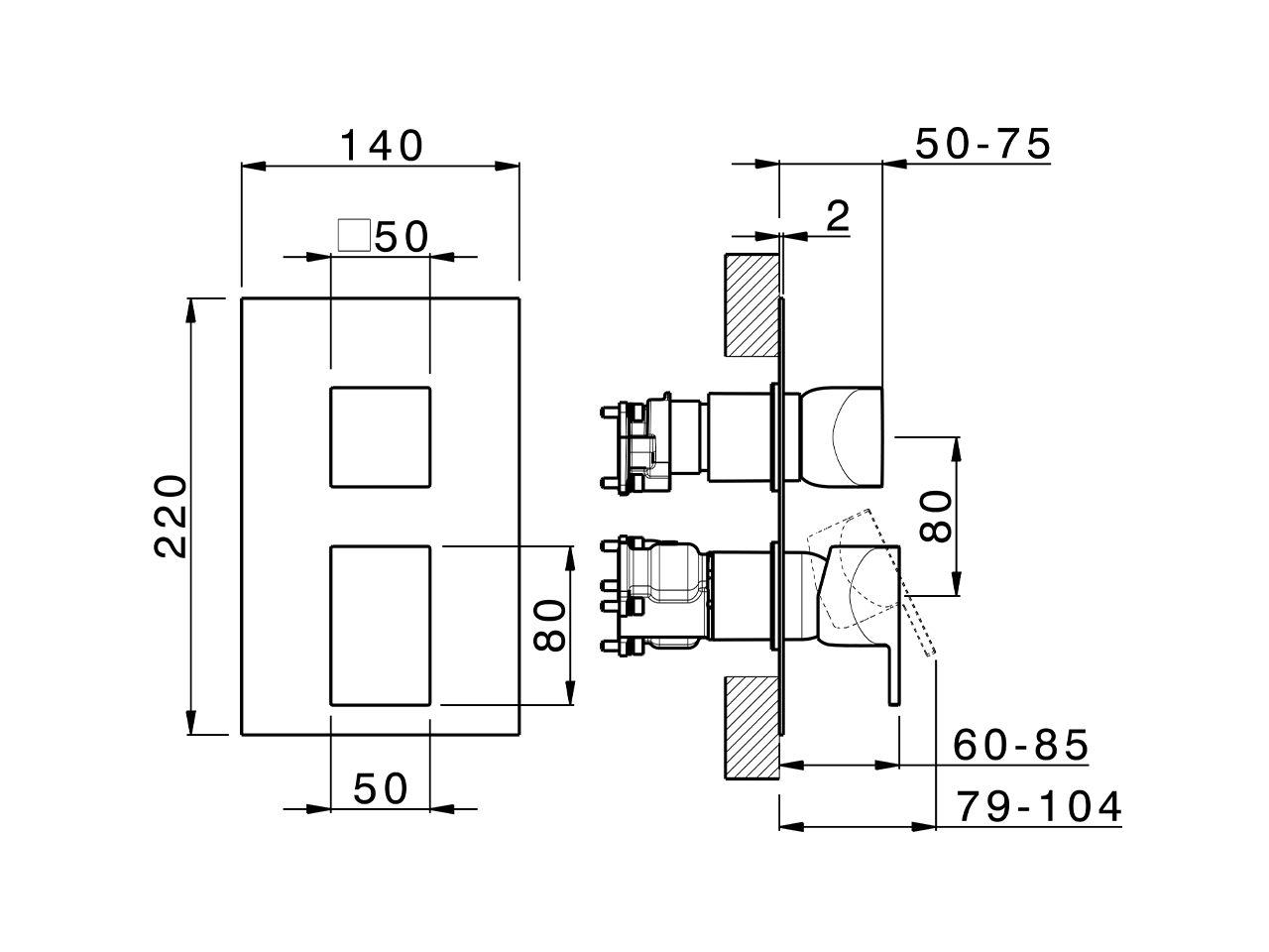 Completo Monocomando per One-Box HI-RISE_RI0BM030 - v1