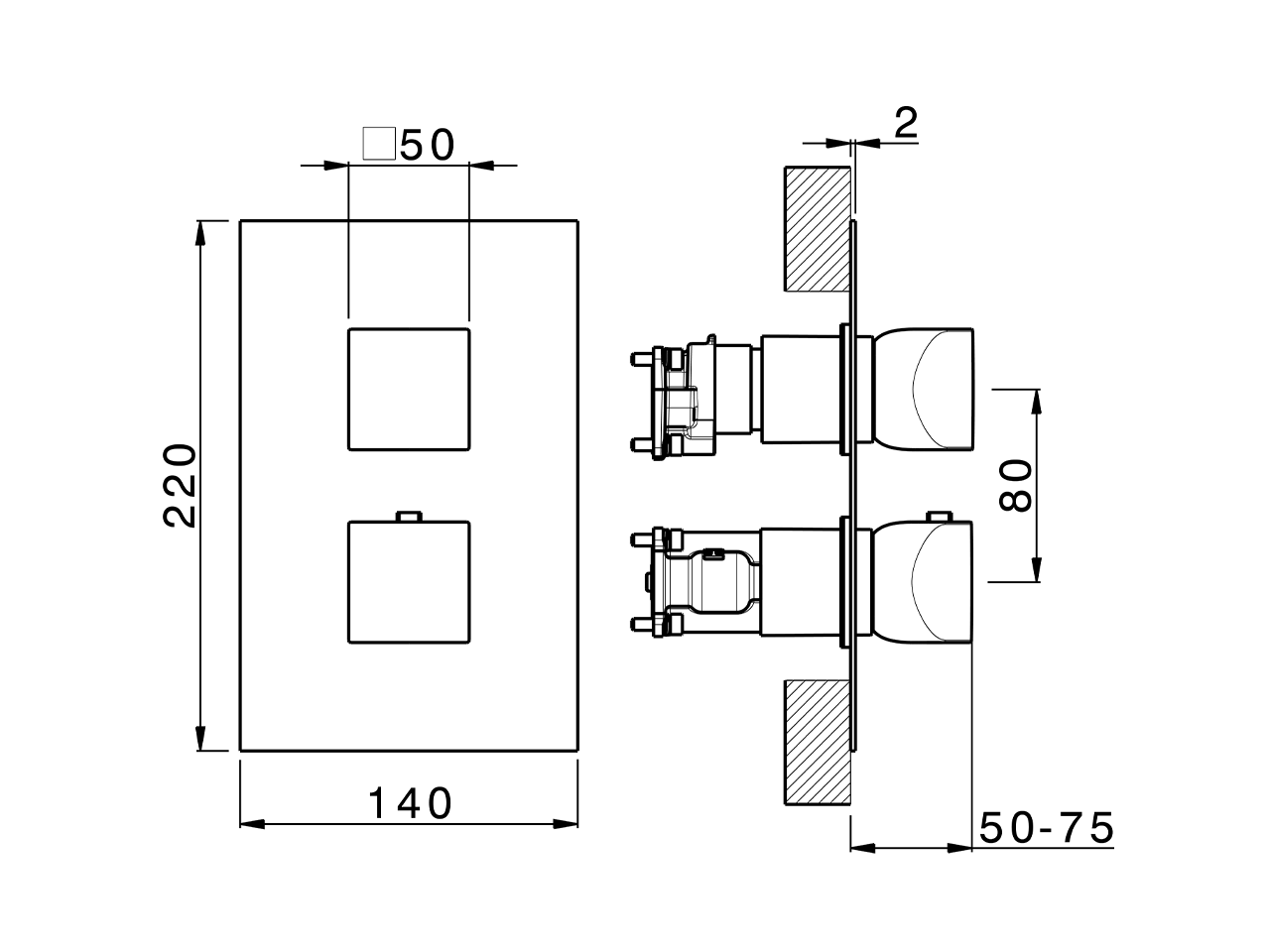 Completo Termostatico per One-Box HI-RISE_RI0BT030 - v1