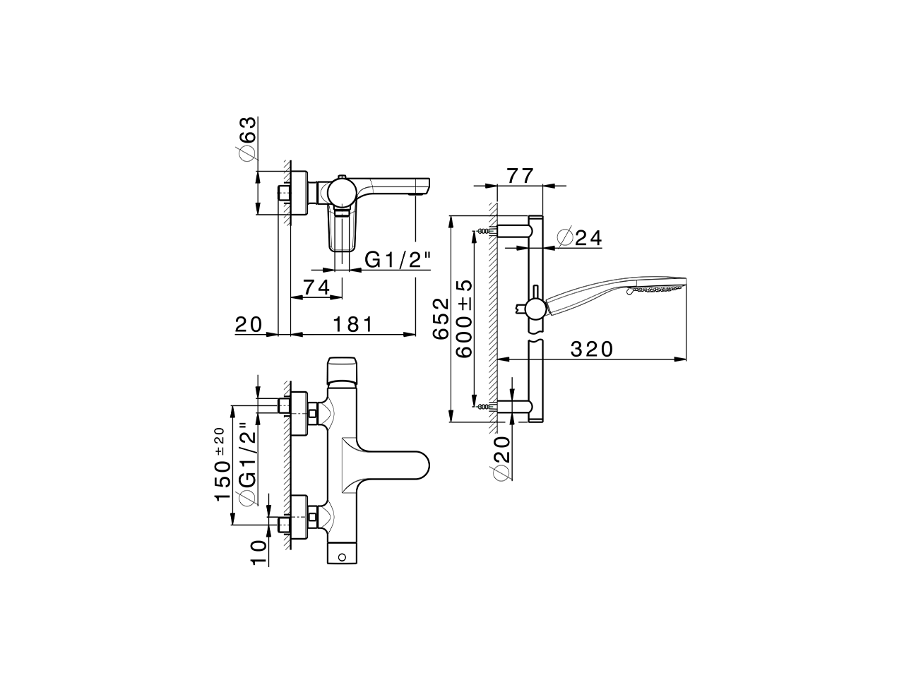 Miscelatore monocomando vasca completo ROCK&ROLL_RK000060 - v1