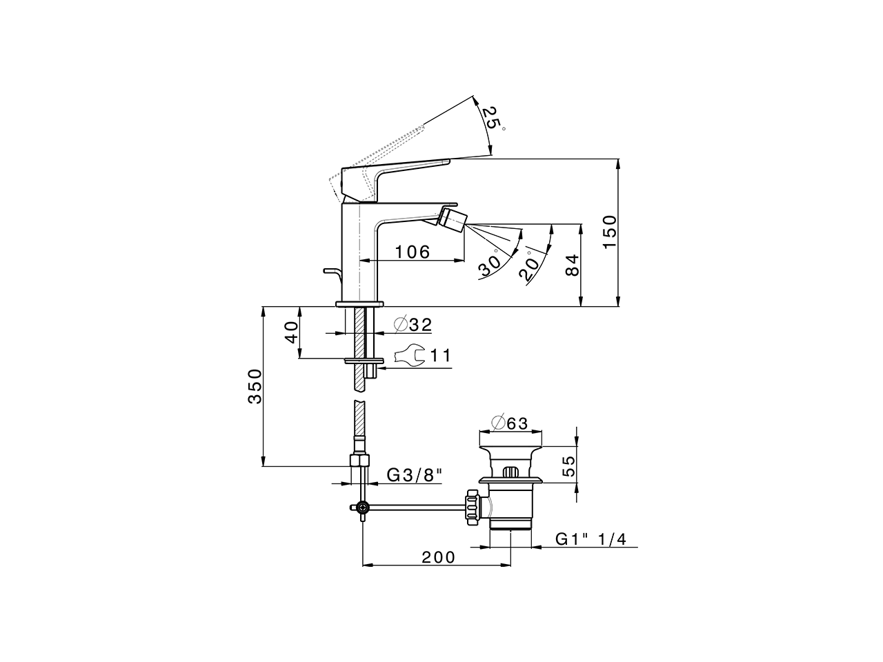 Miscelatore monocomando bidet ROCK&ROLL_RK000554 - v1