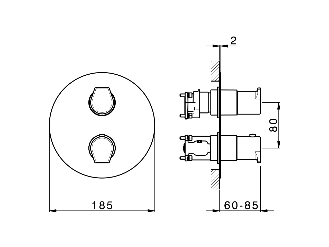 Completo Termostatico per One-Box ONE BOX_RK0BT030 - v1