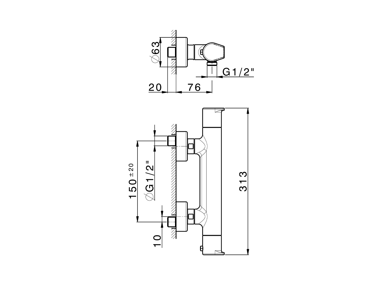 Miscelatore termostatico doccia ROCK&ROLL_RKT01010 - v1