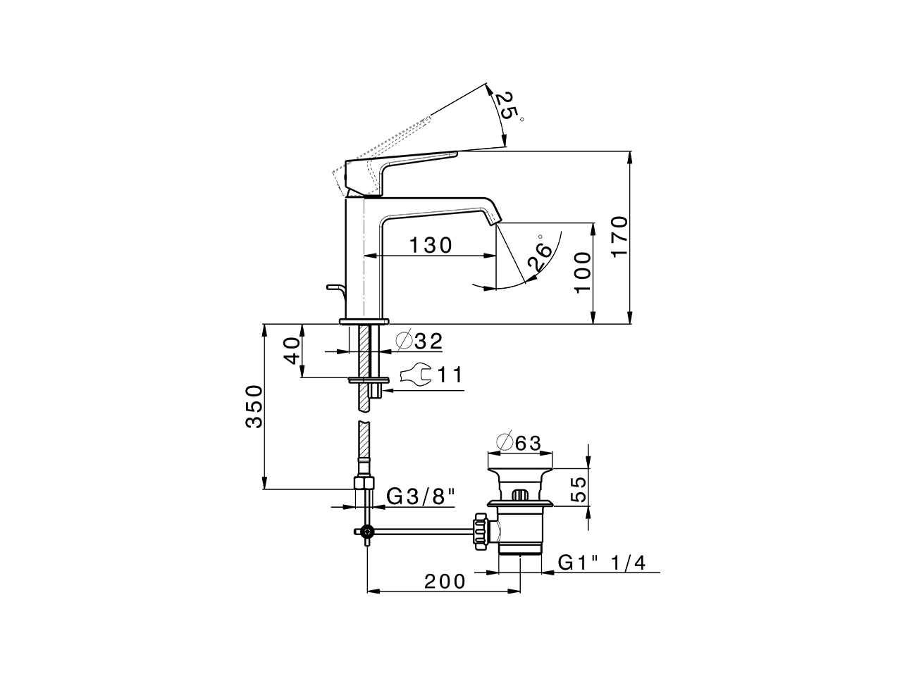 Miscelatore monocomando lavabo large ROCK&ROLL_RL000494 - v1