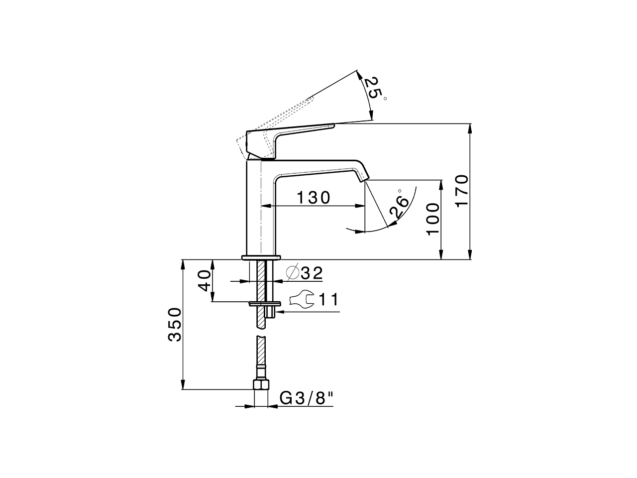 Miscelatore monocomando lavabo large ROCK&ROLL_RL000504 - v1