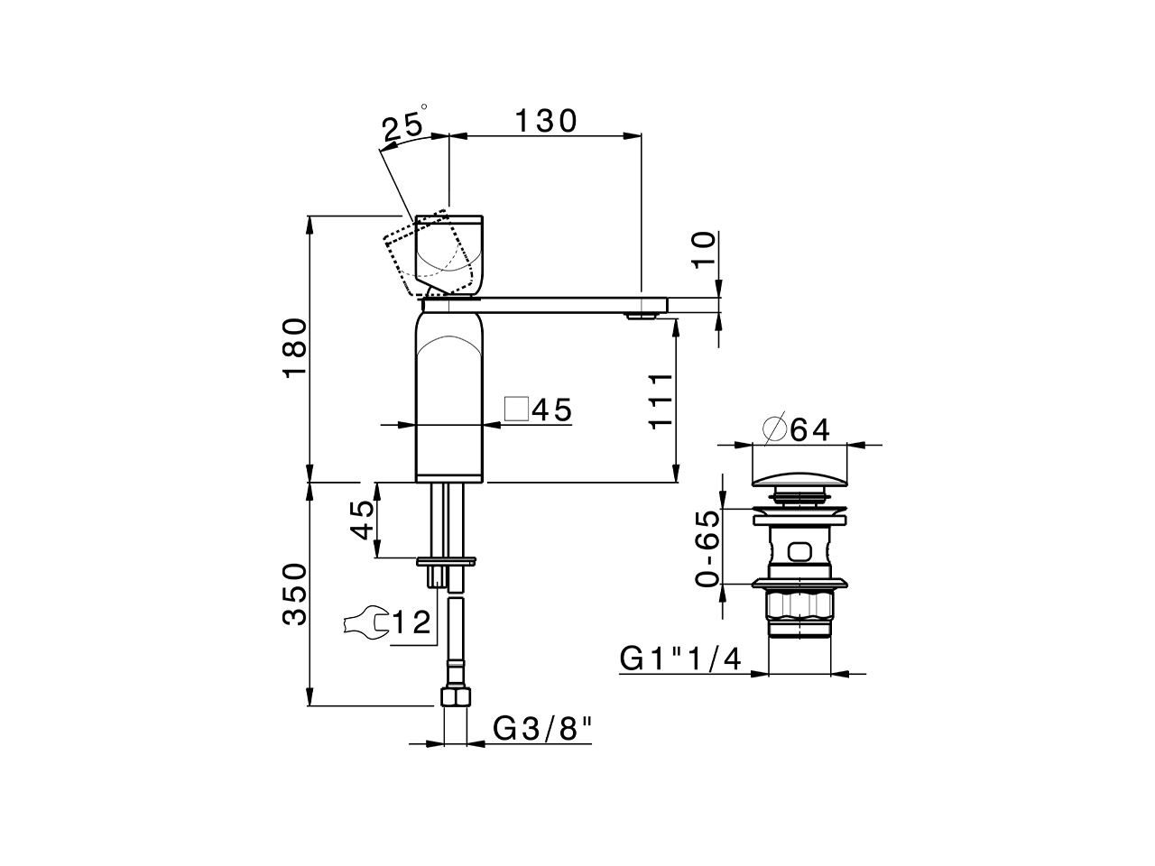 Miscelatore monocomando lavabo large HI-RISE_RM000494 - v1
