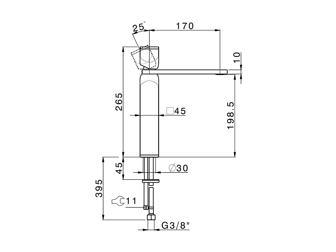 Miscelatore monocomando lavabo alto HI-RISE_RM003544 - v1
