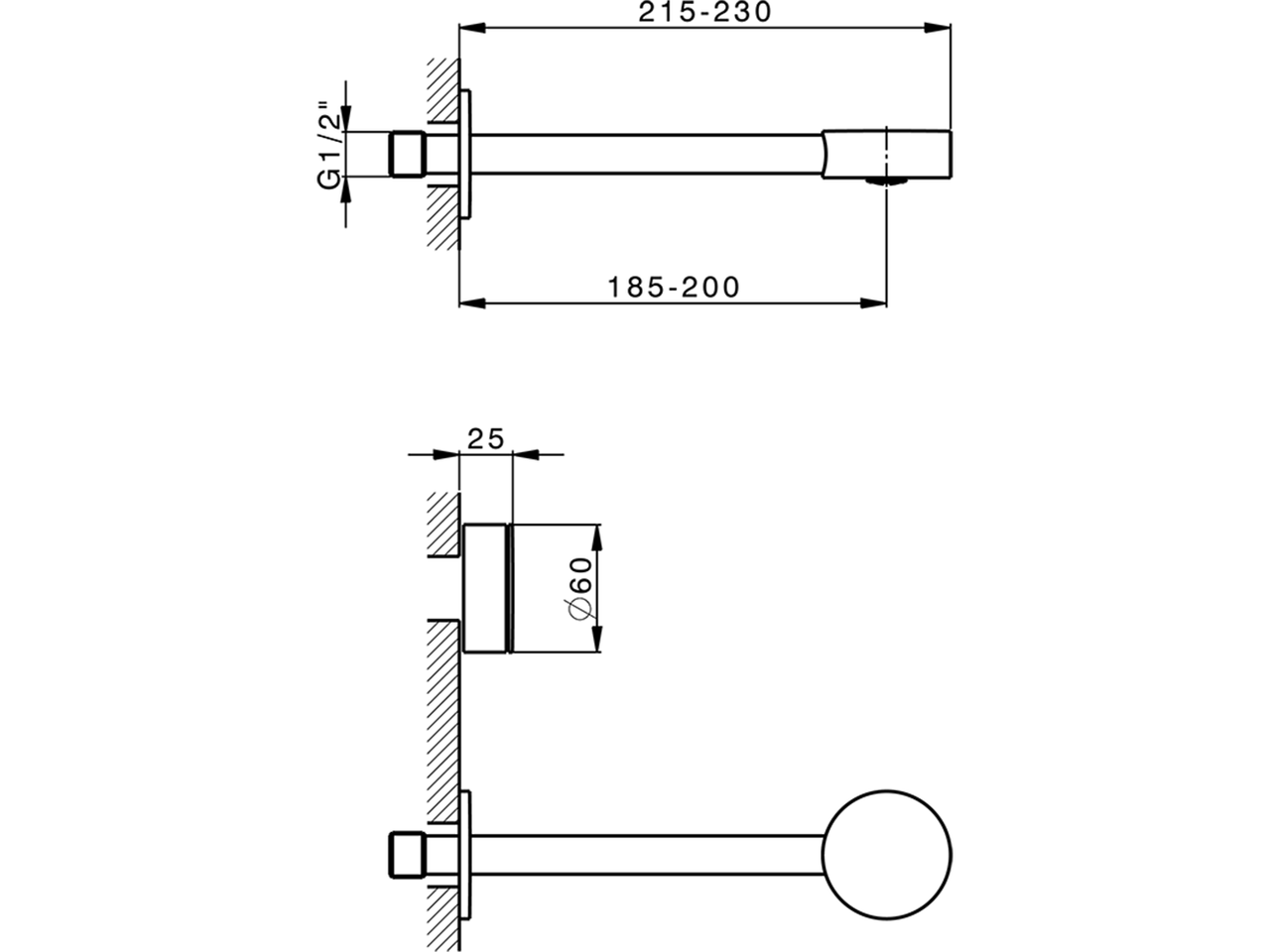 Parte esterna lavabo a parete SLIM_SM013510 - v1