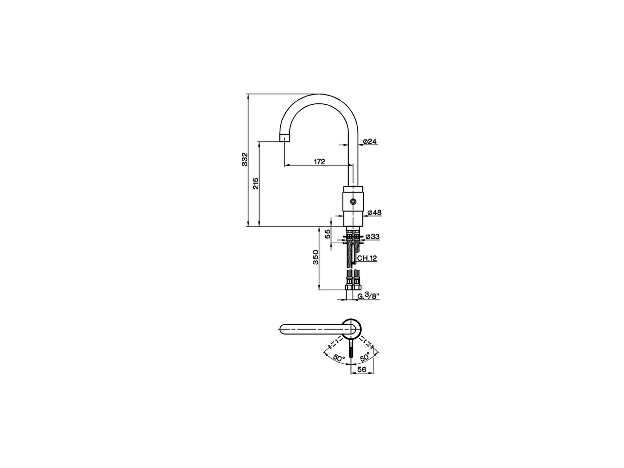 Miscelatore monocomando lavello KITCHEN_ST000530 - v1