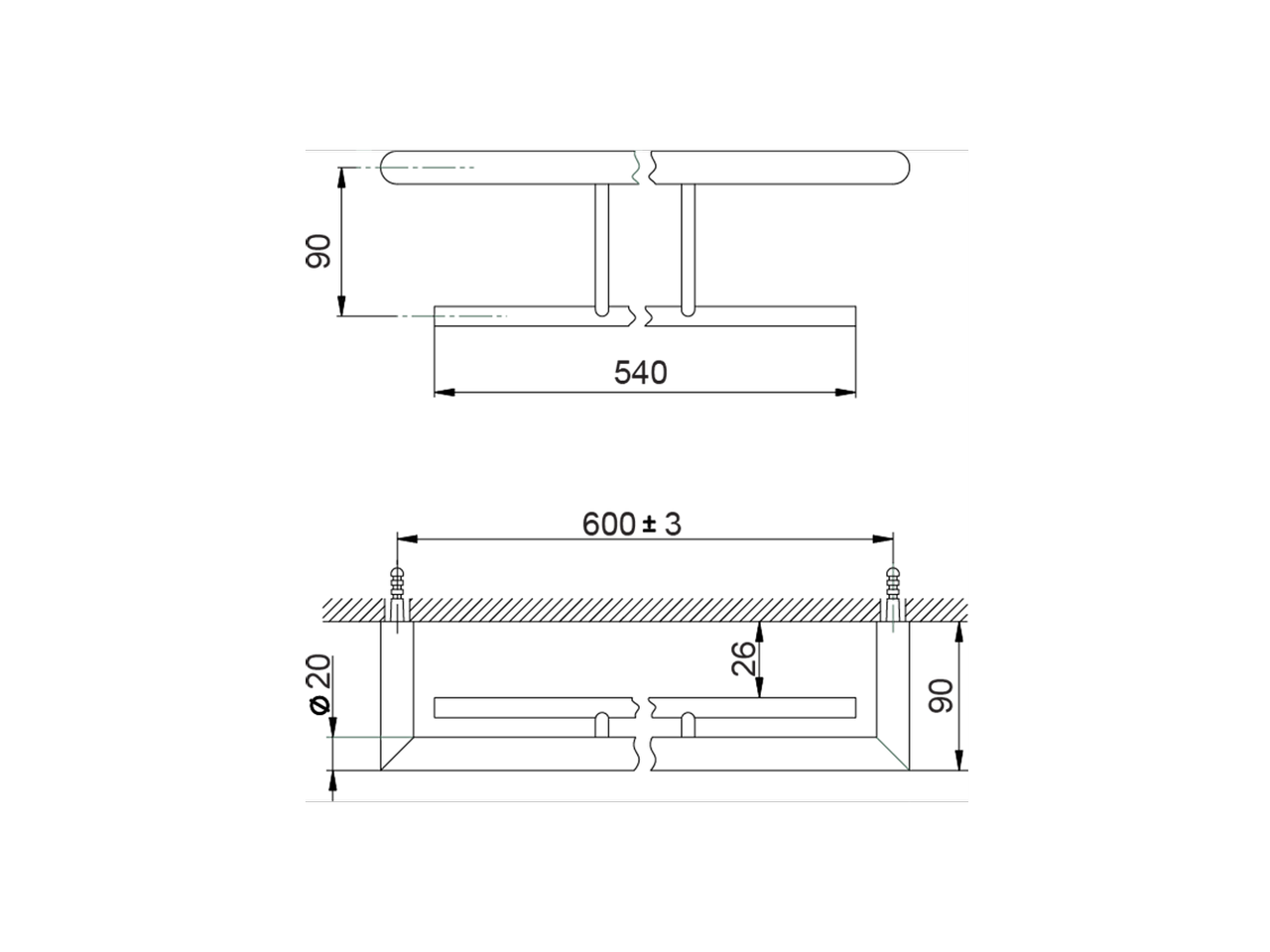 Porta salviette doppio ACCESSORI BAGNO_SY090200 - v1