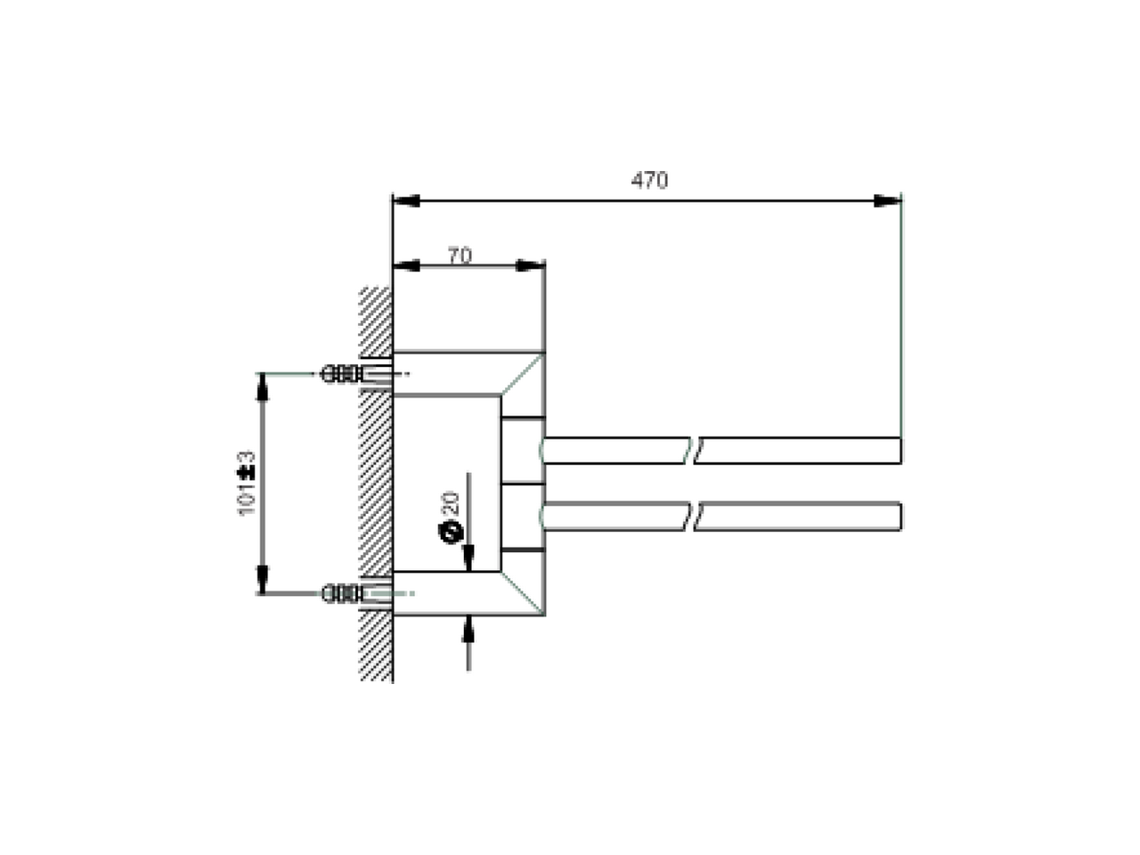 Porta salviette doppio ACCESSORI BAGNO_SY090210 - v1