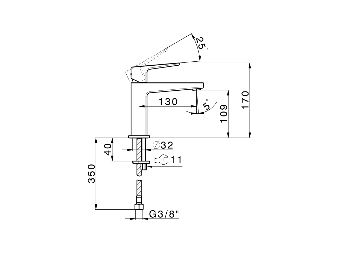 Miscelatore monocomando lavabo large ROCK&ROLL_RK000504C - v1