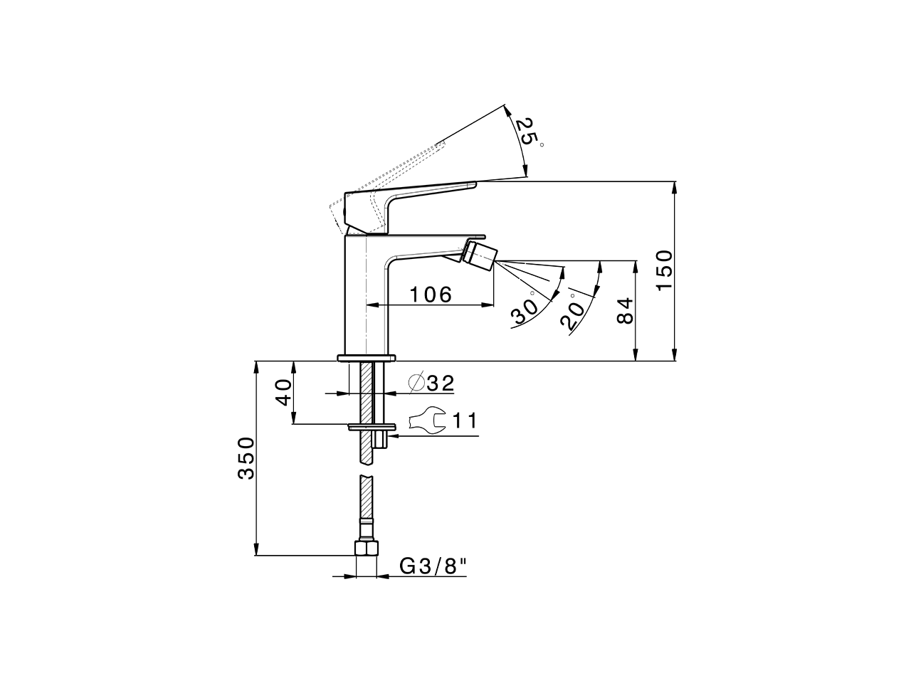 Miscelatore monocomando bidet ROCK&ROLL_RK000564C - v1