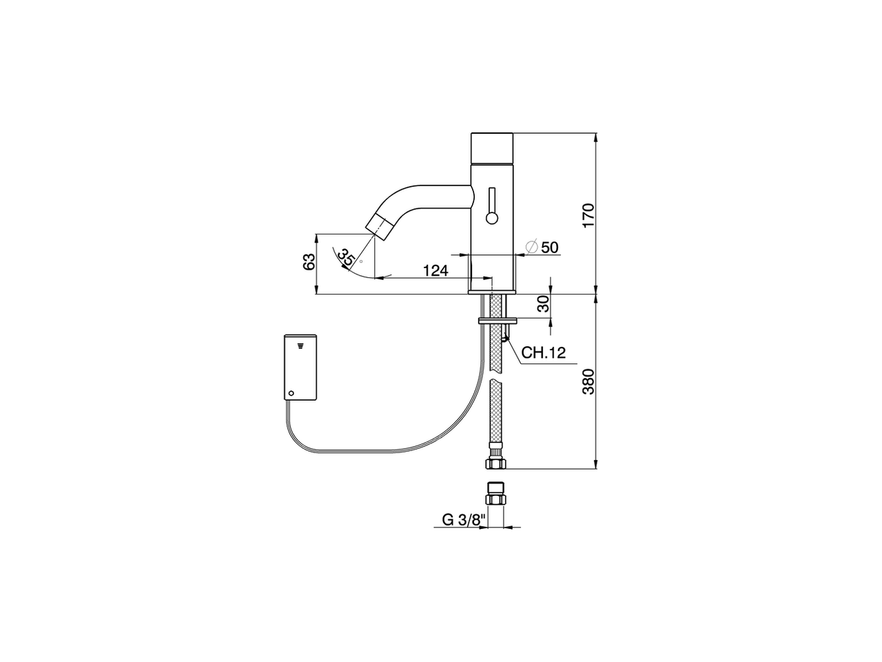 Miscelatore elettronico lavabo TRONIC_TN000540 - v1