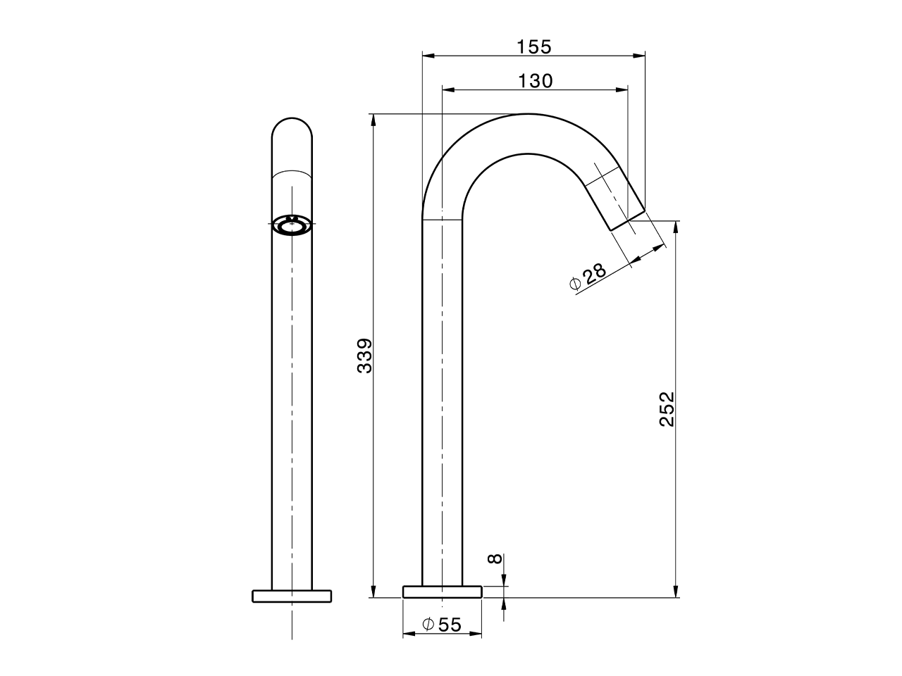 Rubinetto monoacqua elettronico TRONIC_TN000930 - v1