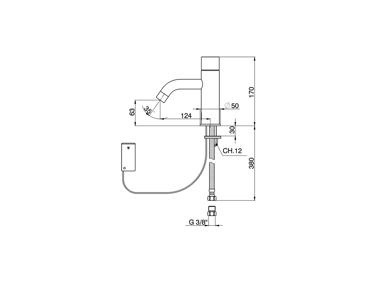 Rubinetto elettronico lavabo TRONIC_TN001540 - v1