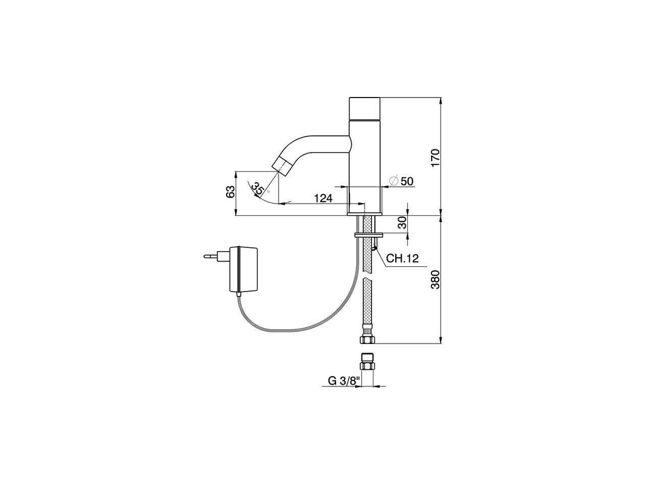 Rubinetto elettronico lavabo TRONIC_TN001541 - v1
