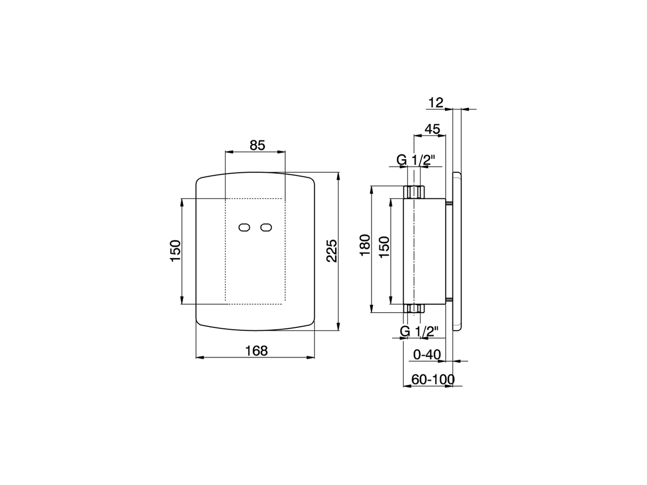 Orinatoio elettronico incasso TRONIC_TN002710 - v1