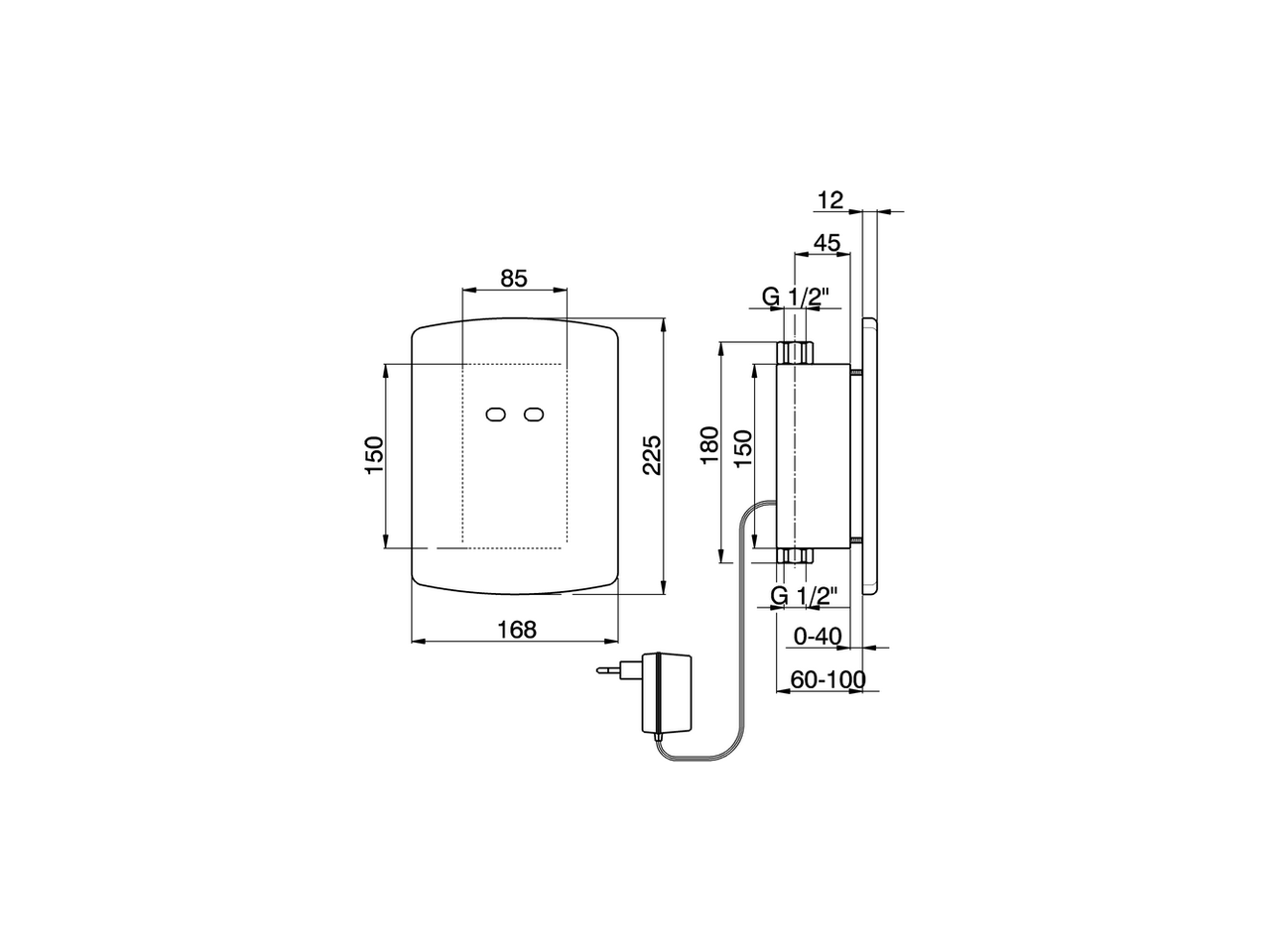 Orinatoio elettronico incasso TRONIC_TN002711 - v1
