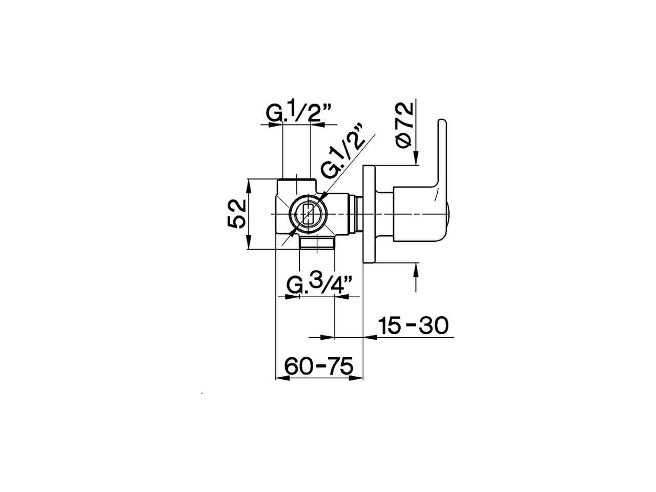Deviatore incasso 2 uscite TR_TR000200 - v1