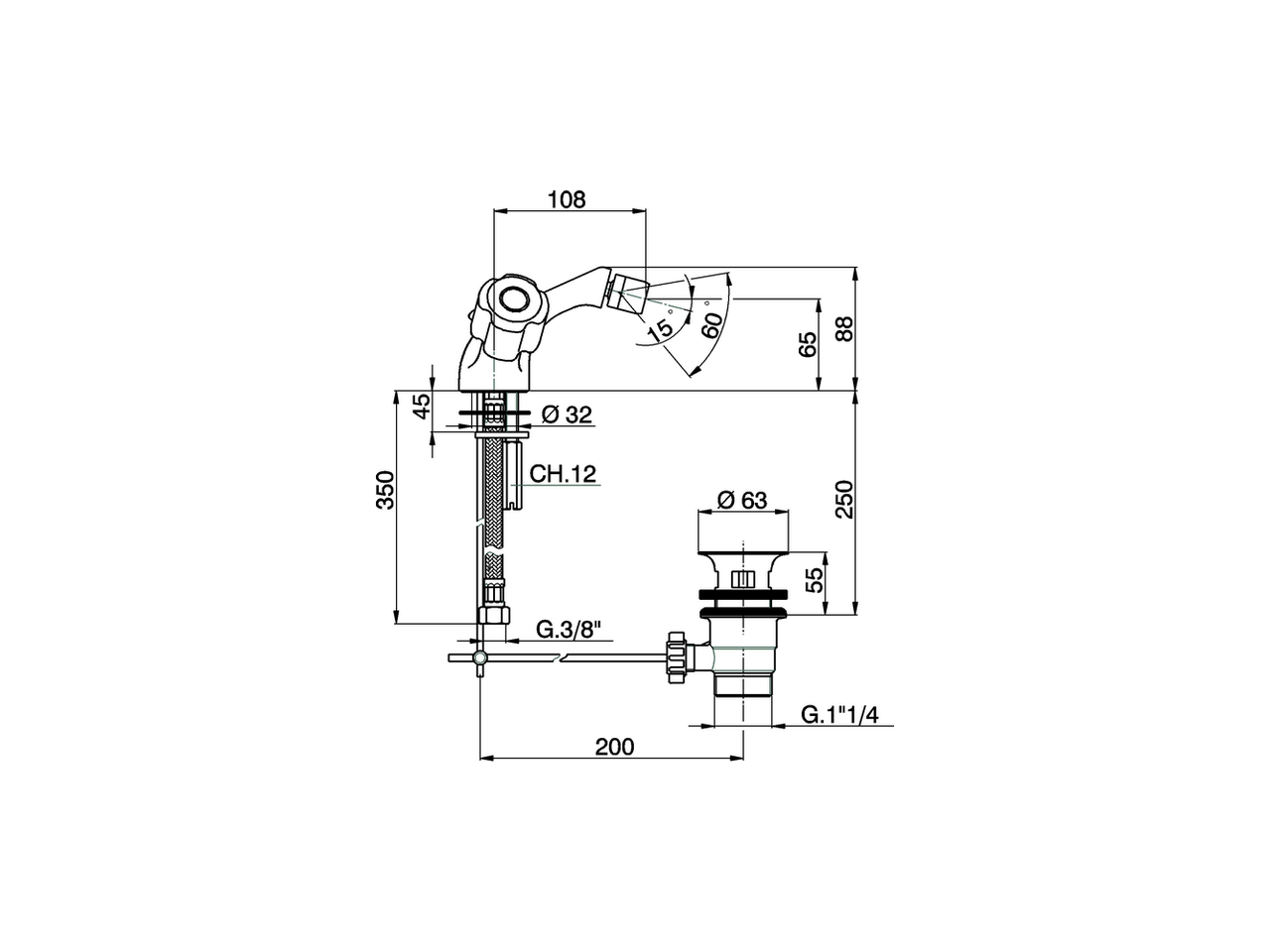 Miscelatore monocomando bidet TR_TR000558 - v1