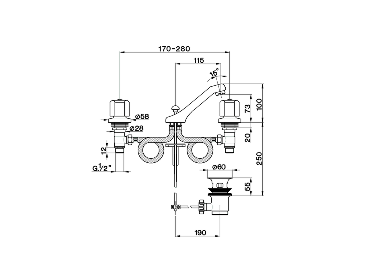 Miscelatore lavabo 3 fori TR_TR001011 - v1