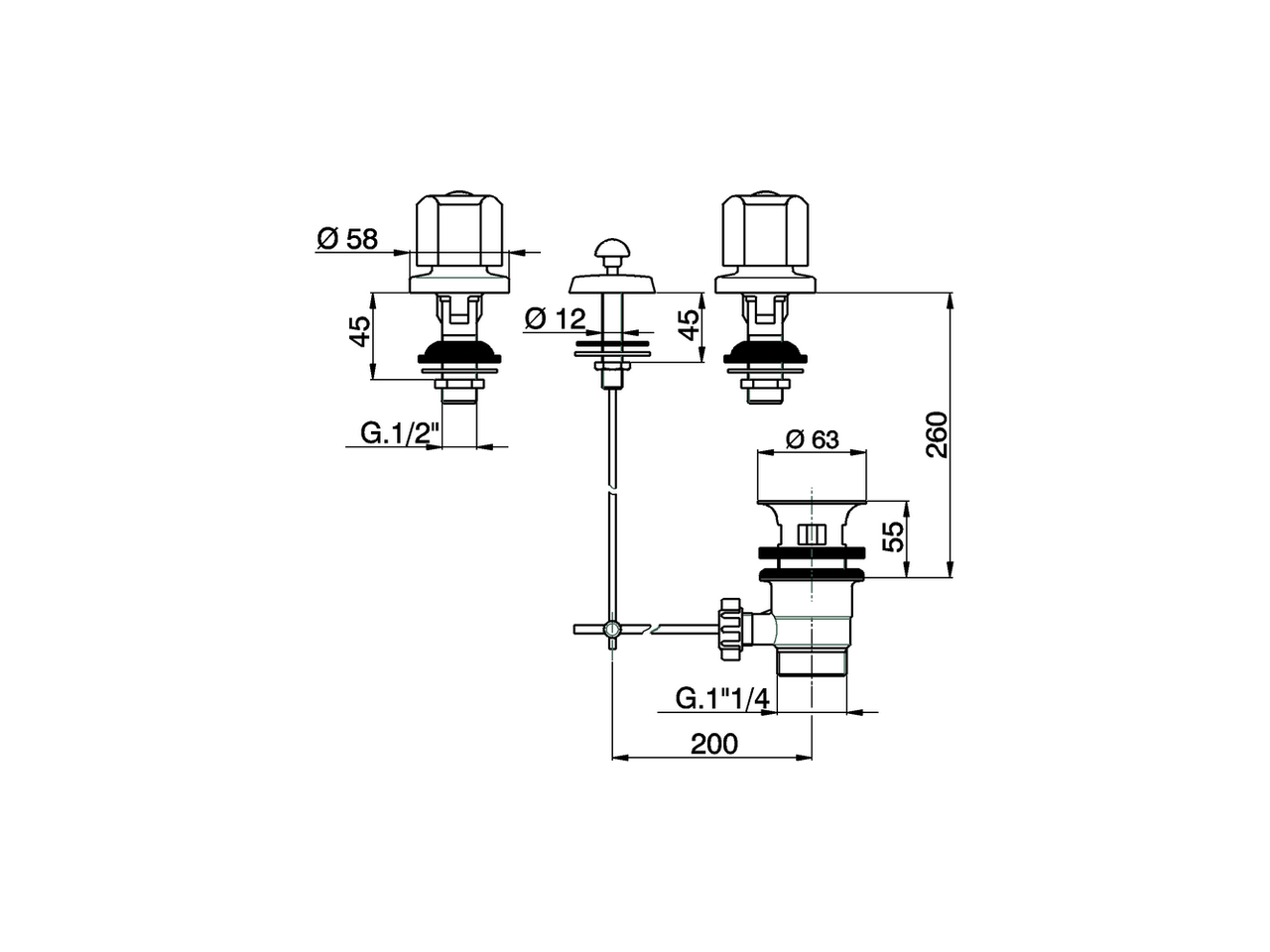 Combinazione bidet 3 fori TR_TR001211 - v1