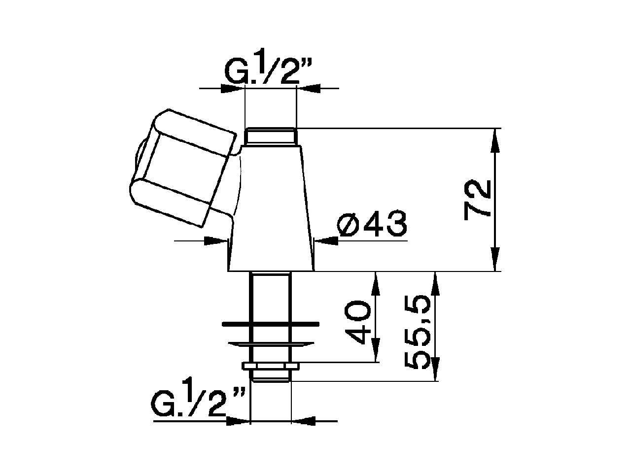 Rubinetto monoacqua TR_TR100740 - v1