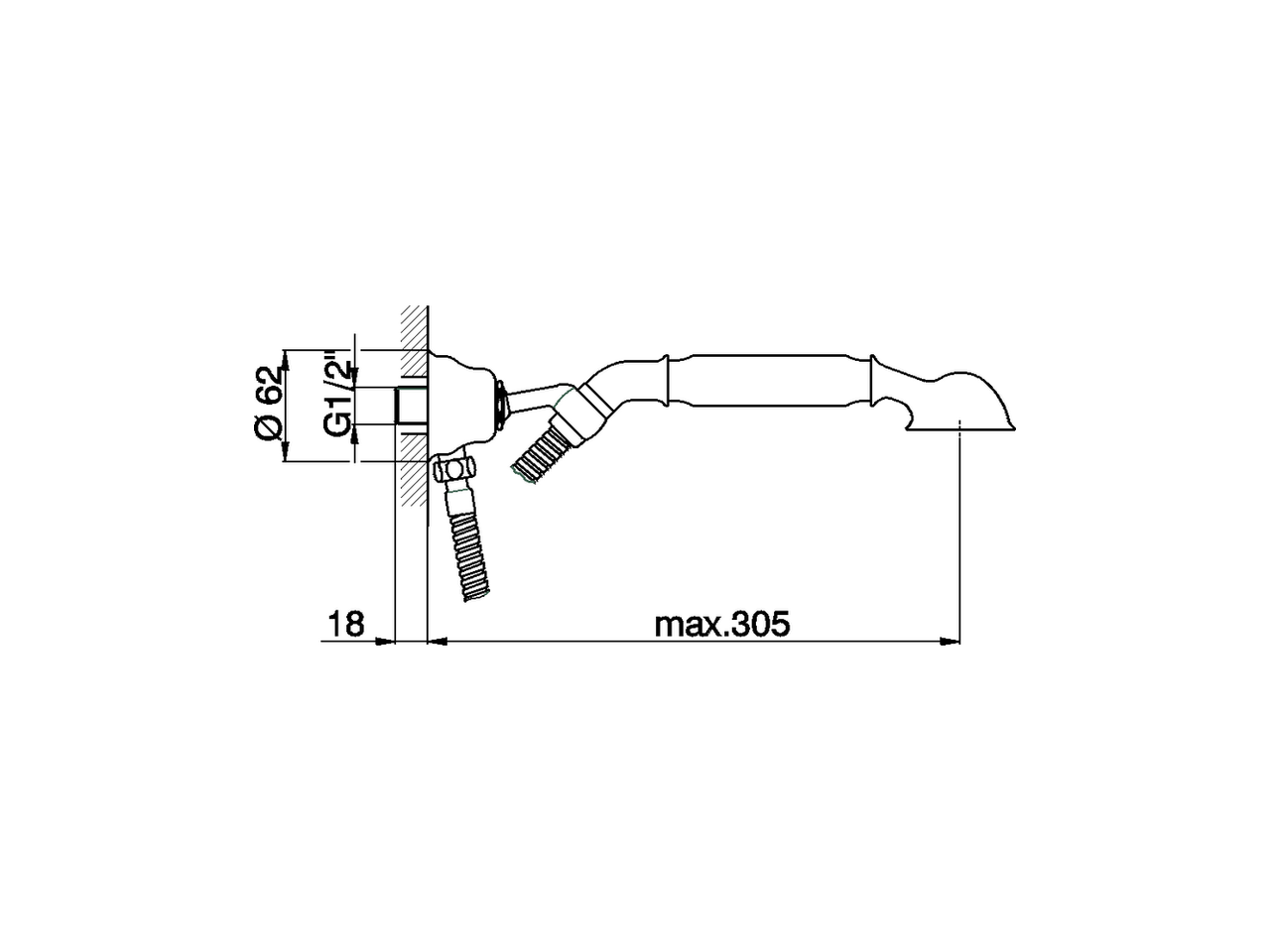 Completo doccia duplex con presa acqua ARCANA TOSCANA_TS003040 - v1