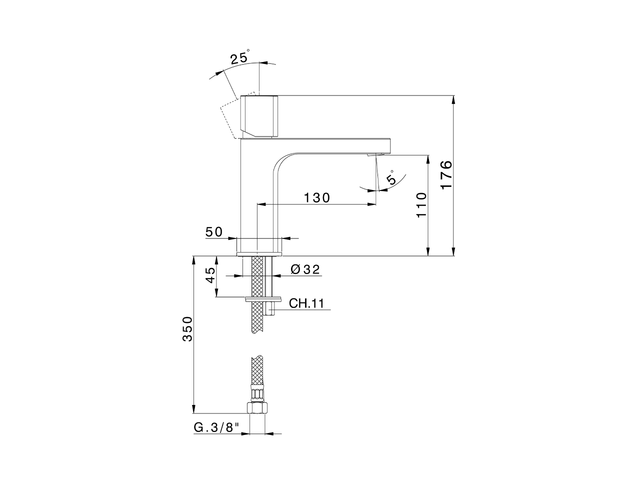 Miscelatore monocomando lavabo large PURA AURA_U1000504 - v1