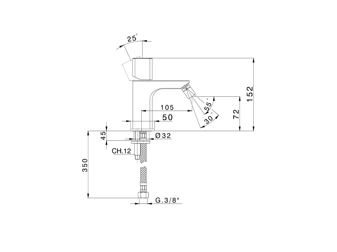 Miscelatore monocomando bidet PURA AURA_U1000564 - v1