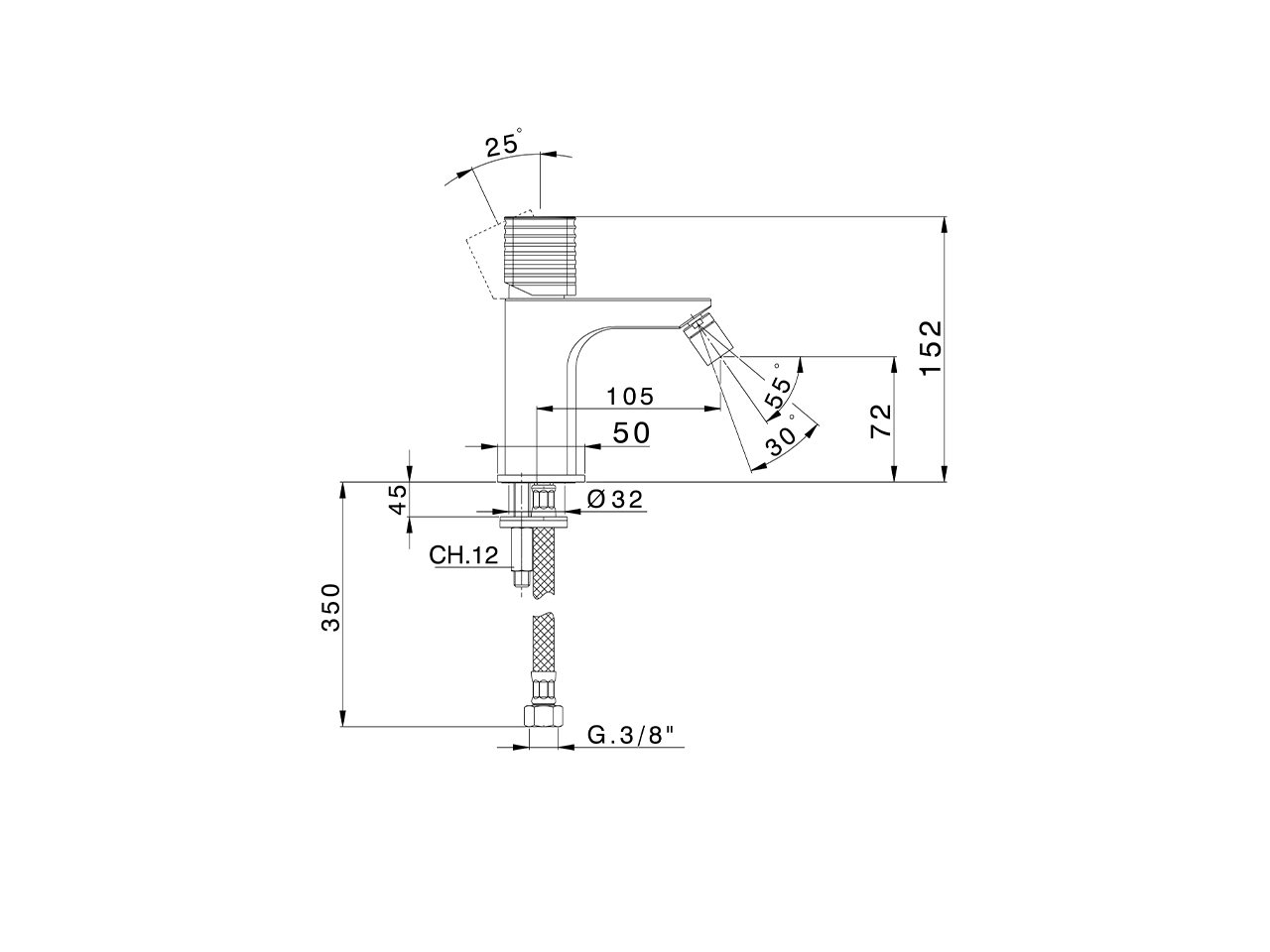 Miscelatore monocomando bidet ARTE AURA_U3000564 - v1