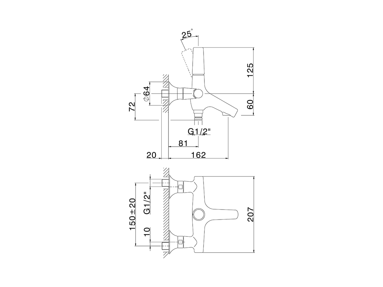 Miscelatore monocomando vasca VITA_VI000134 - v1